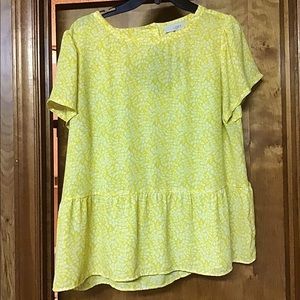 Floral Cutout Back Peplum Top